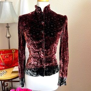 Elie Tahari velvet reversible jacket